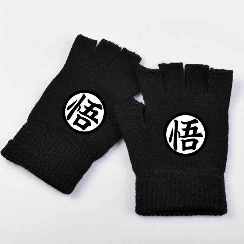 

Dragon Ball Half Finger Gloves Students High Elasticity Breathable Double-layered Keep Warm Gloves Gift