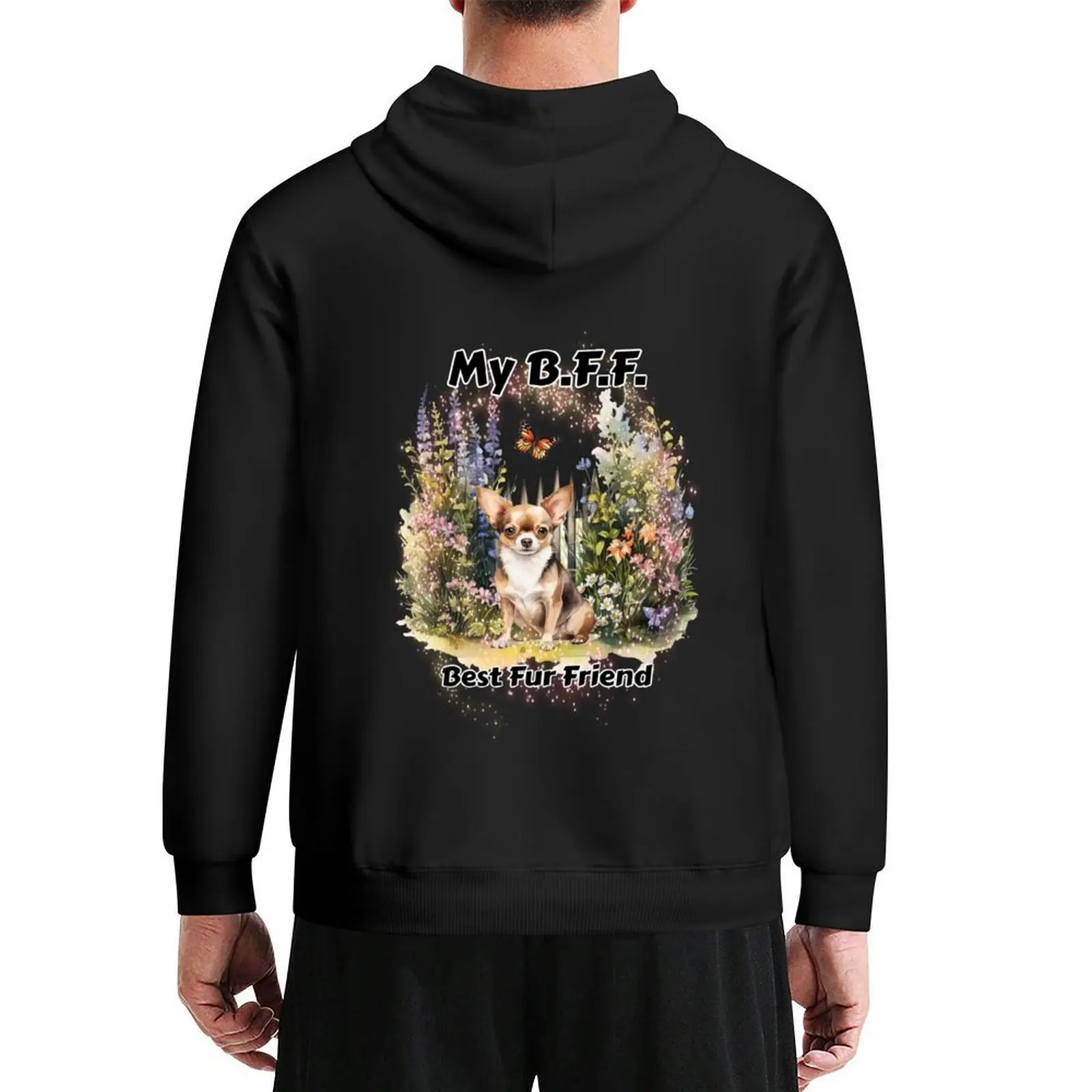 

Dog - B.F.F. Chihuahua Hoodie autumn clothes aesthetic clothing anime clothing men wear men's hoodies