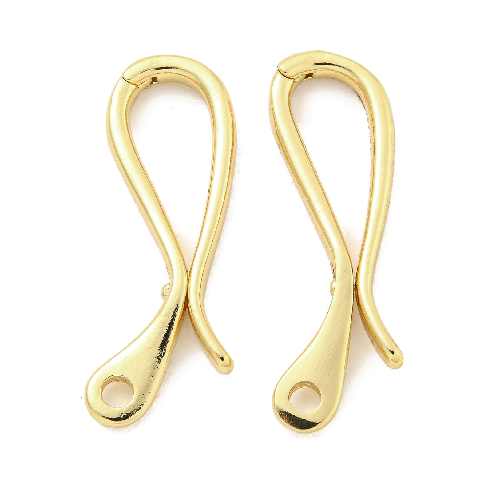 

10pcs Rack Plating Brass Keychain Clasps Long-Lasting Plated Real 18K Gold Plated for Making DIY Keychain Accessories