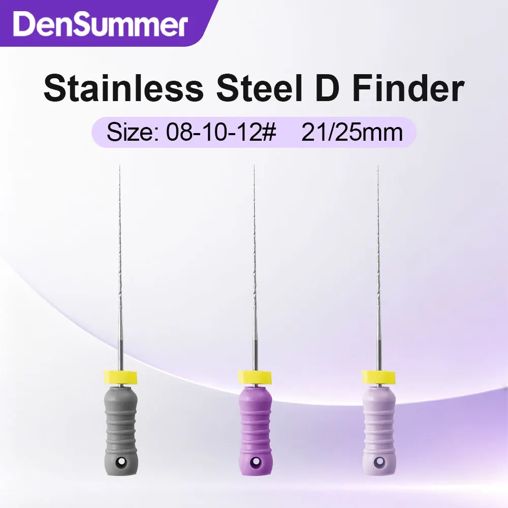 DenSummer Stainless Steel D FINDER File Thread Design 21/25mm Root Canal Rotary Files Hand Use Dentistry Endo Instrument #8-12