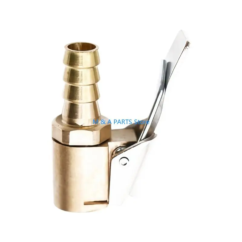 U1JF Air Chucks, Universally Heavy Duty Open Straight Lock-On Tire Chuck with Clip for Inflator Gauges Compressor