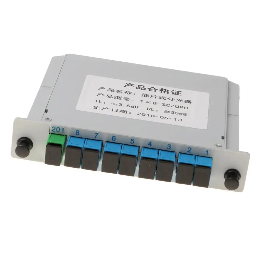 1×8 Splitter Insert Type Fiber Optic Splitter with SC-UPC Connector