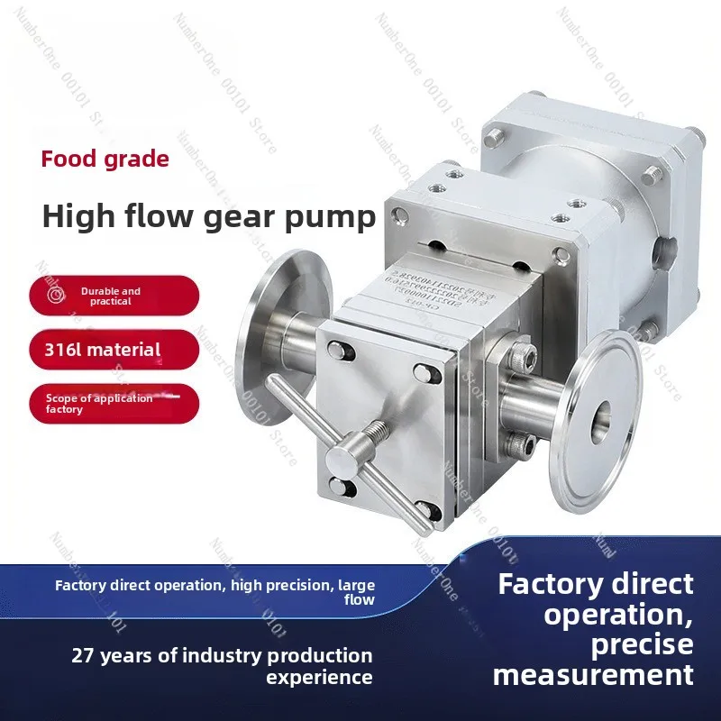 Factory Supply Stainless Steel Precision Metering Gear Pump High Viscosity Food Paste Liquid Filling Transfer Pump For Household