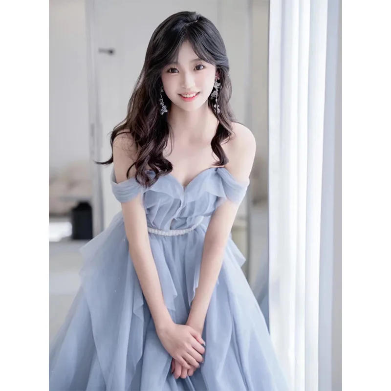 

Новое вечернее платье 2026 года в стиле Мори из легкой ткани для церемоний, банкетов и выпускных вечеров, высококлассное.