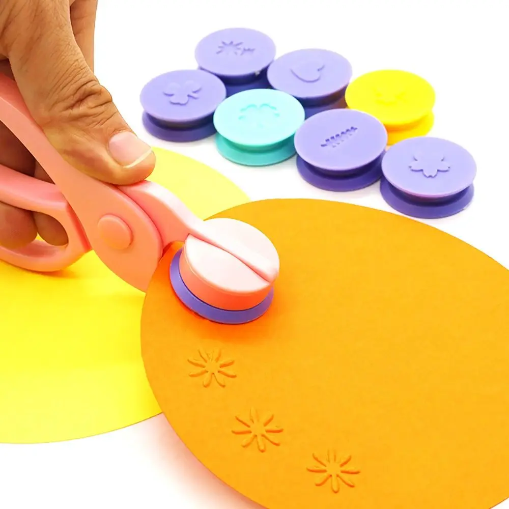 Manual 4/8 Patterns Knurling Machine Embossing Process DIY Paper Embosser Stationery Kids Toy Paper Knurling