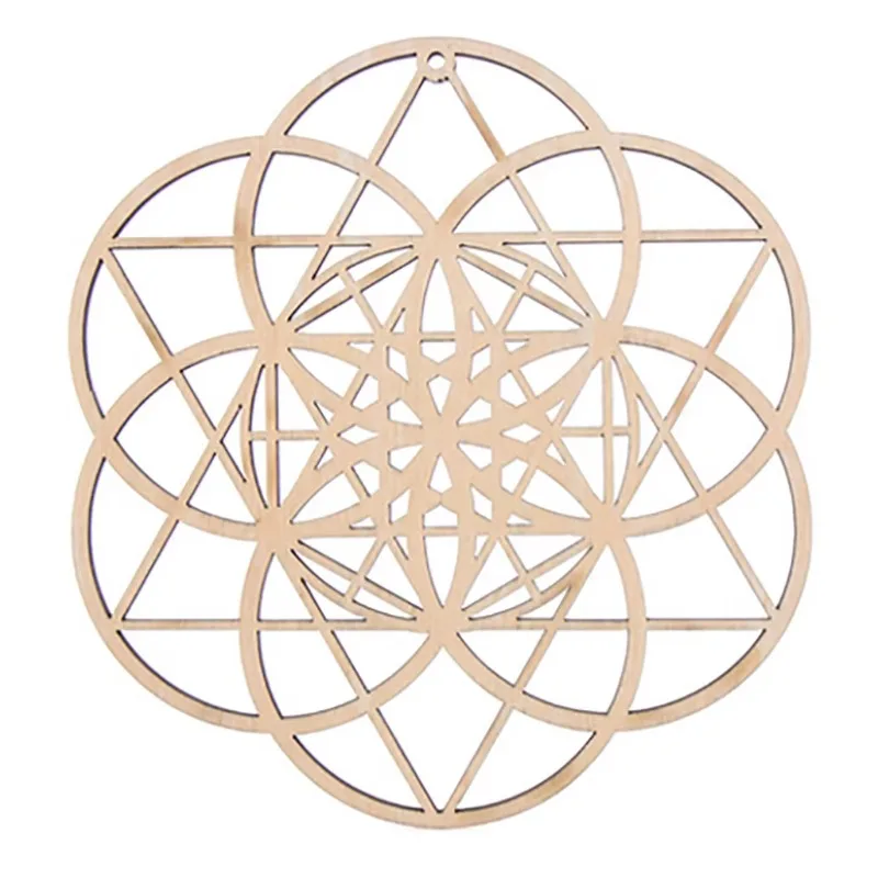 

woodiness Flower of Life 9.5cm Ornaments Geometric Lines Ornament Home Deco