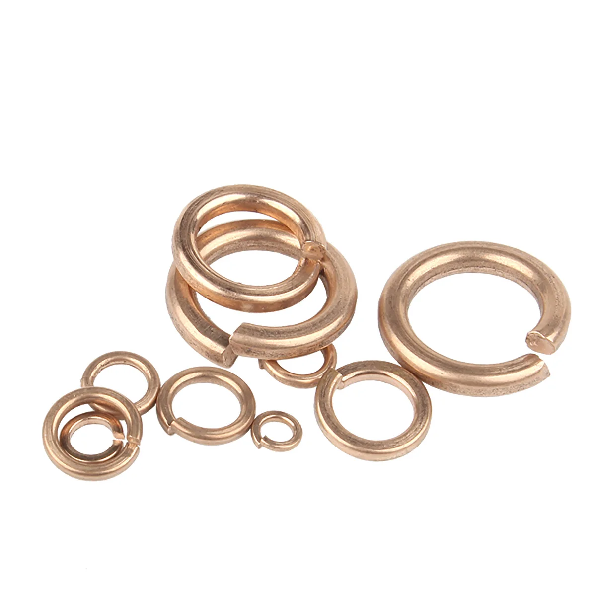 Copper Spring Washer, Open Spring Washer, Latão Elastic Washer, M2.5-M16