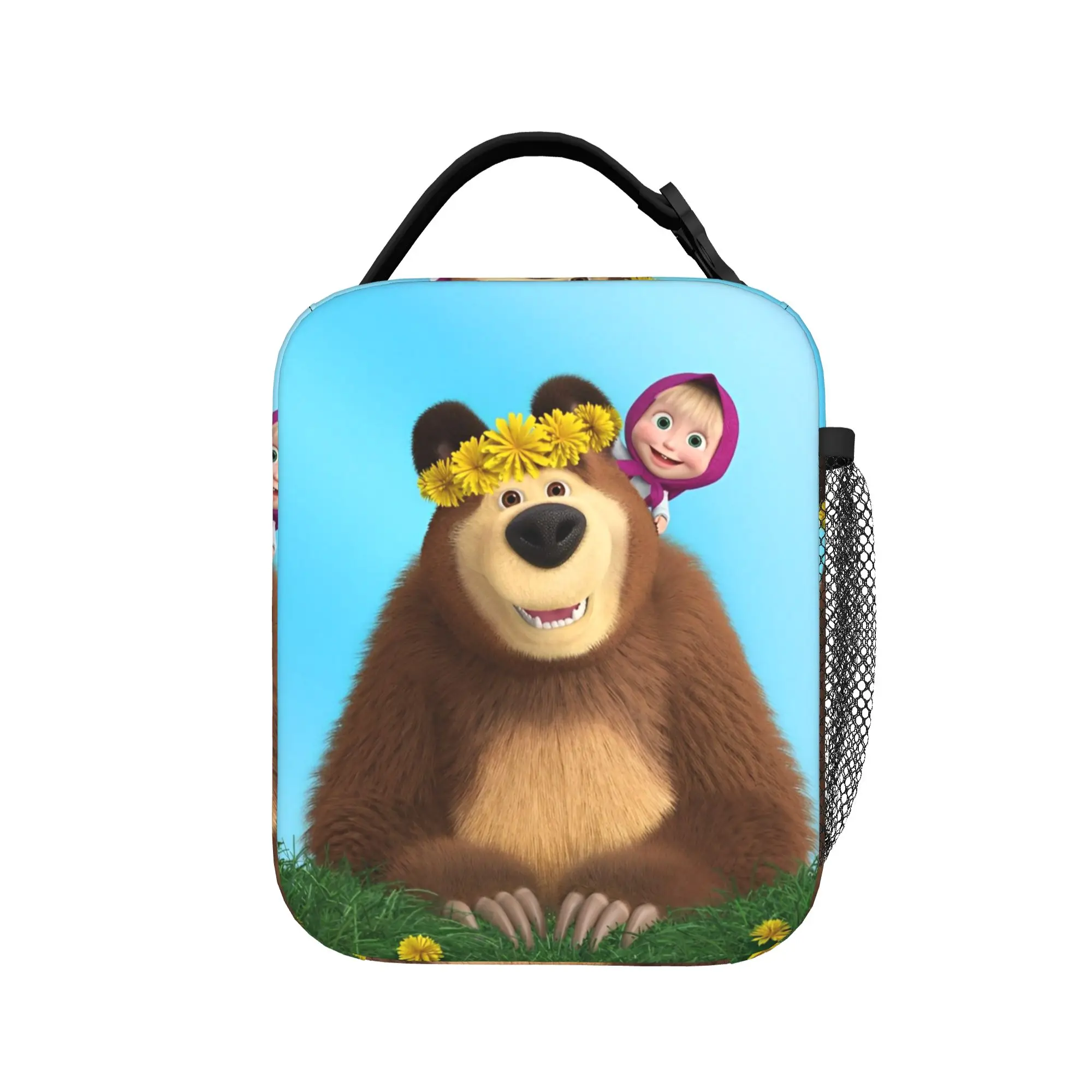 Summertime with  M-Masha And Bear Insulated Lunch Bags High Capacity Meal Container Thermal Bag Tote Lunch Box Work  Travel