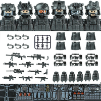 City Police Camouflage Ghost Commando Special Forces Building Blocks Modern Russian Assault Soldier Figures Military Weapon Toys