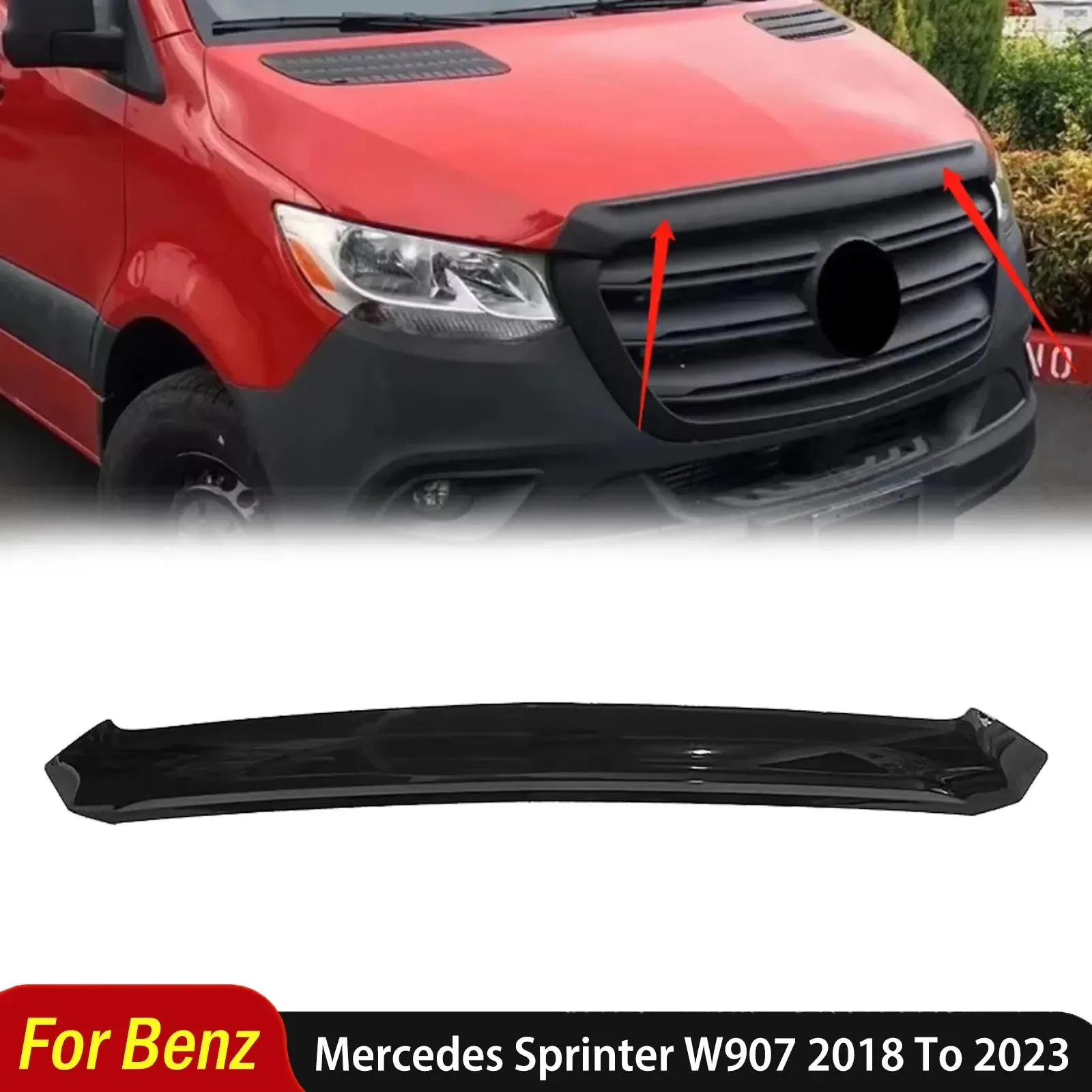 For Mercedes-Benz Sprinter W907 2018 2019 2020 2021 2022 2023 Car Front Stone Deflector Guard Hood Protection Shield Sand Block