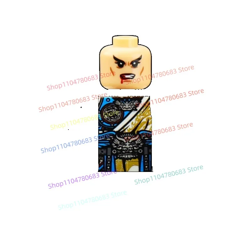 Building Blocks Three Kingdoms Five Tiger Generals Mini Action Figure Assembly Model Display Anime Cartoon Decorative Toy Gift