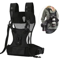 Arnés de cámara Dual, correa de cámara Dual, nailon, cómodo, transpirable, ajustable, multiportador