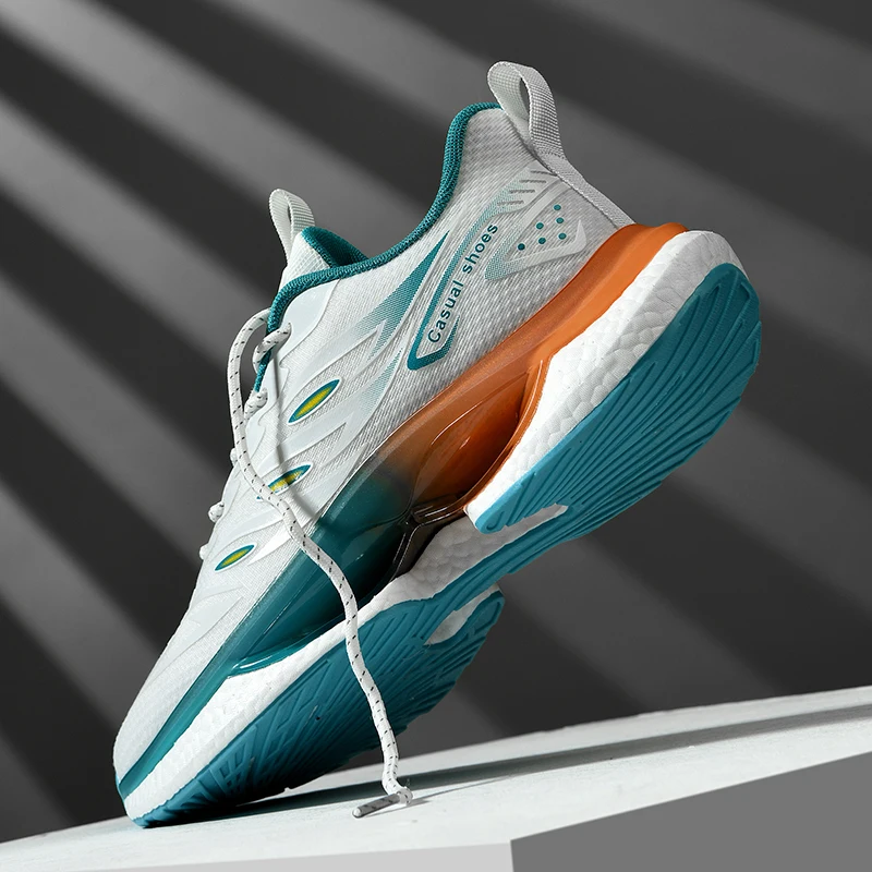 Breathable Mesh TPU Popcorn Platform Cushioning Sports Shoes Men Soft  Running Jogging Training Trend Sneakers