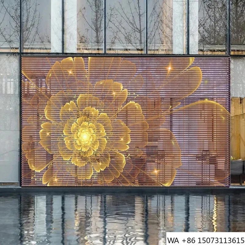 Pantalla LED flexible transparente: alto brillo a todo color para ventanas de construcción comercial
