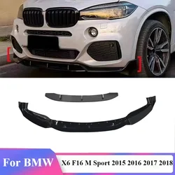 Front Bumper Lower Lip Cover Spoiler Trim Front Bumper Protection Car Front Shovel For BMW X6 F16 M Sport 2015 2016 2017 2018