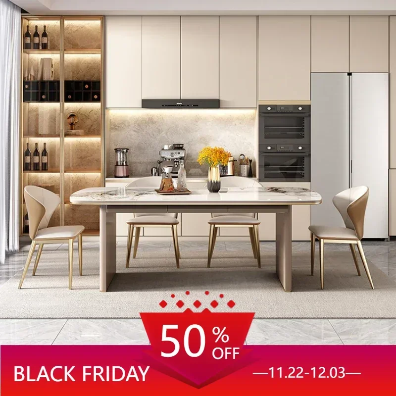 

Design Metal Dining Tables Slate Nordic Modern Receptionist Writing Desk Luxury Minimalist Mesas De Comedor Furniture HD50CZ