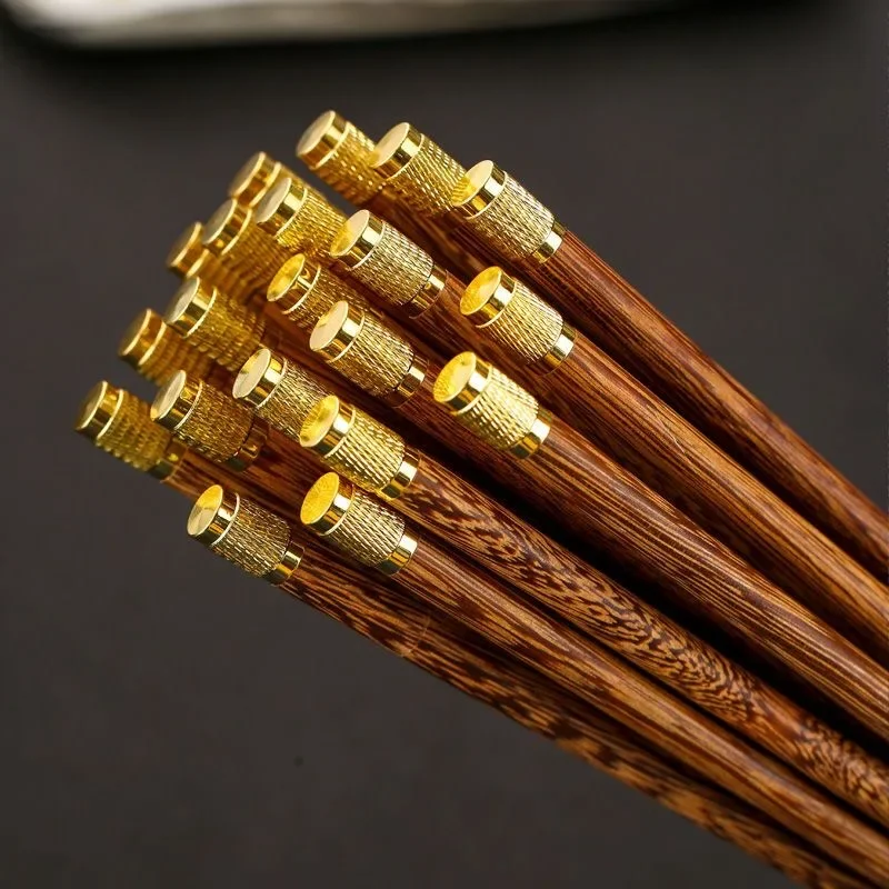 Wooden Chopsticks Set Stainless Steel Chopsticks Chinese Style Luxury Gift Box Tableware Chinese Kitchenware Business Gifts