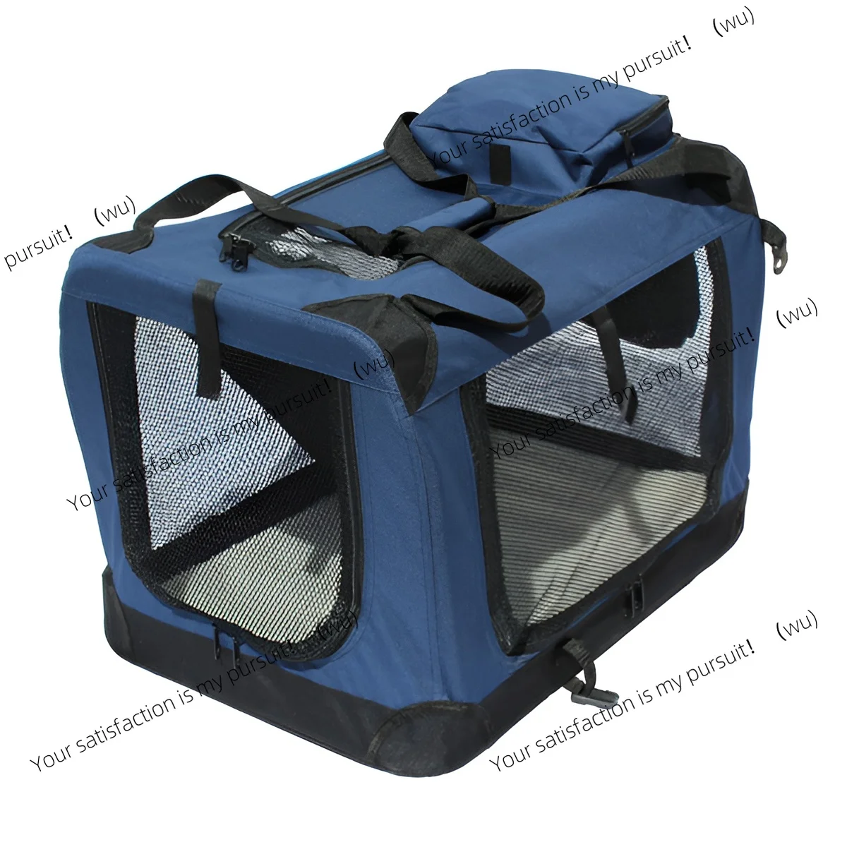 Foldable dog cage with side top entrance, high visibility and comfort 60 x 42 x 42cm