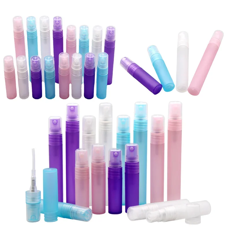 100pcs 3ml/5ml/10ml Pen Shape Portable Travel Perfume Bottles Plastic Spray Bottle Atomizer Sample Containers Refillable Bottles