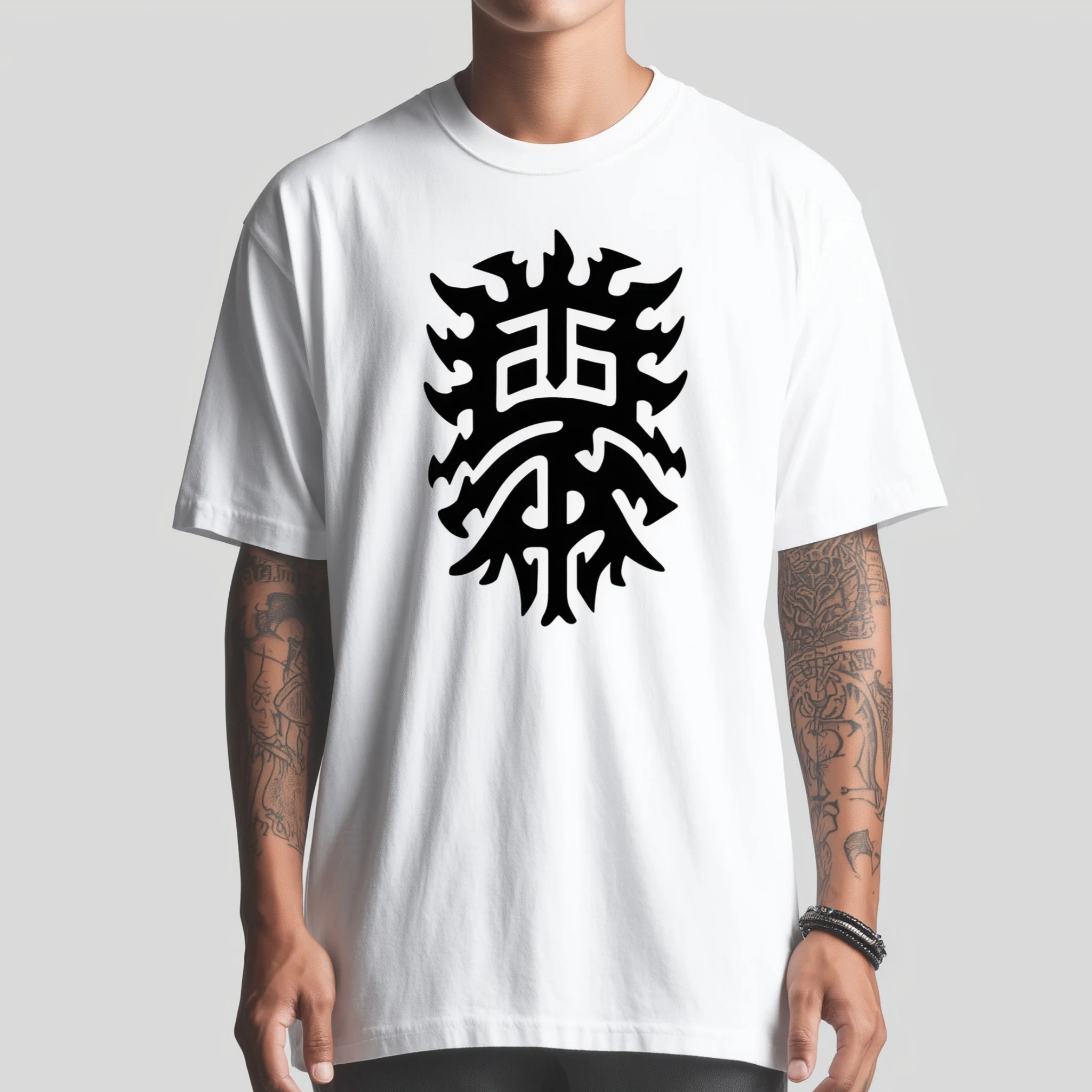 

Teevo Men's Casual T-Shirt Abstract Tribal Pattern Daily Wear