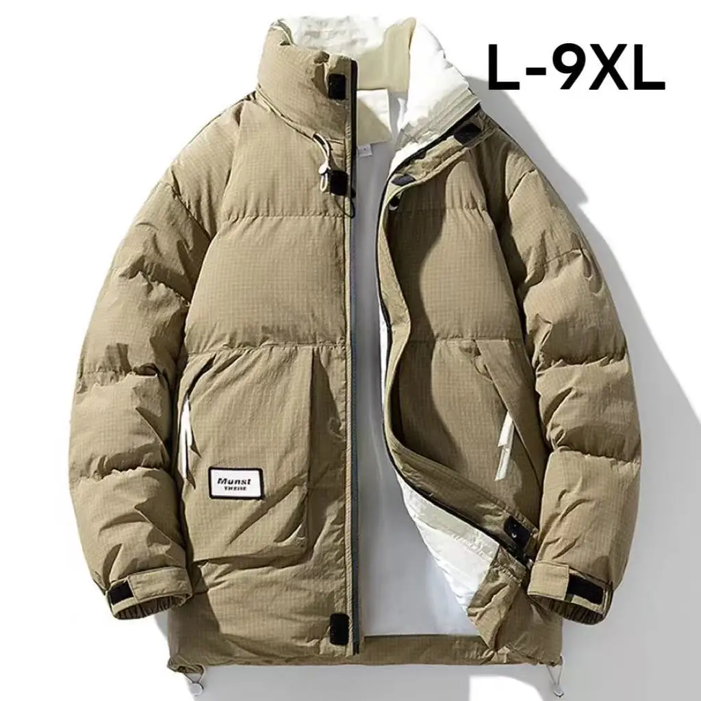 Parkas Verdicken Warme Gepolsterte Jacken Outwear für Männlich Weiblich Parkas Große Größe 8XL 9XL männer Plus Größe Winter Puffer blase Parkas