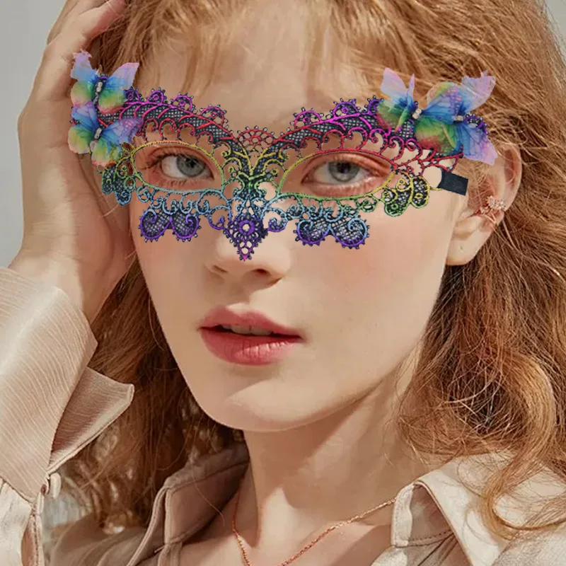 

1PC Women Hollow Out Lace Mask Venetian Masquerade Eye Mask Dancing Party Halloween Fancy Mask