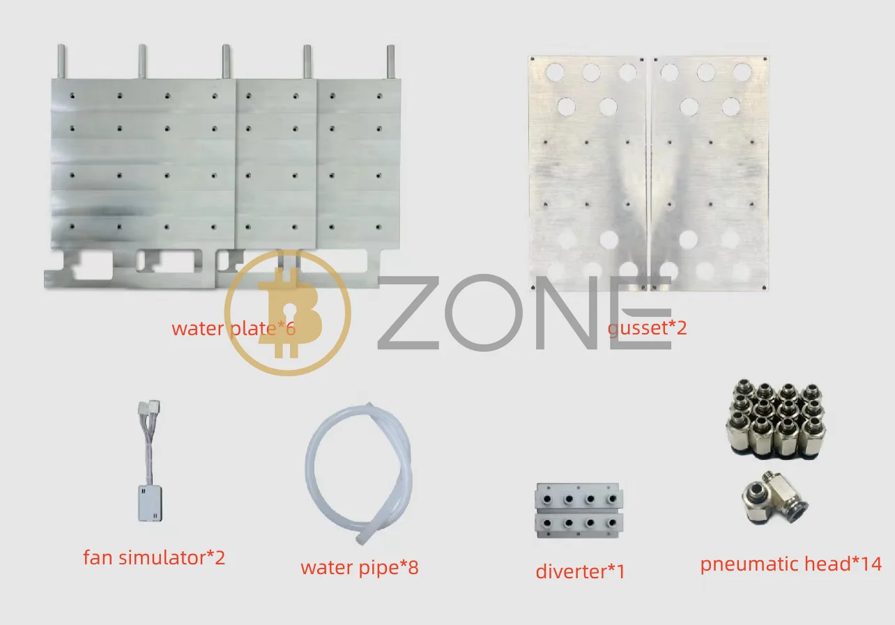 Najnowszy ulepszony zestaw do chłodzenia wodą Suitbale do Antminer S19 S19Pro S19jPro T19 aluminiowy zestaw do overclockingu Palte do chłodzenia wodą