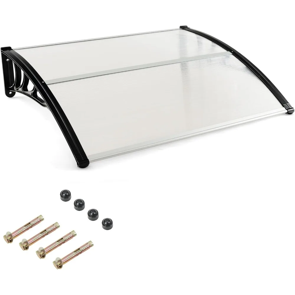 

Тент для дверей, оконный тент 48 x 40 дюймов с защитой от ультрафиолета от дождя и снега, UPF 50+, полый лист, наружная верхняя часть