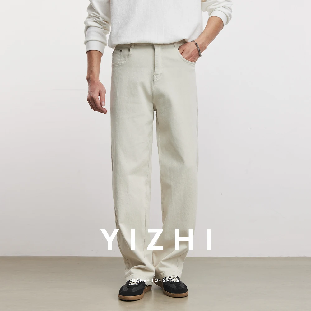 

280g Fashion Retro Casual Straight Pants Men's 2026 Spring Solid Color Loose Pockets Exquisite Hardware Trendy Pants