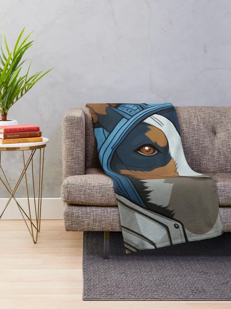 Anthropomorphism Blue Heeler futuristic Throw Blanket for babies Soft Big Blankets