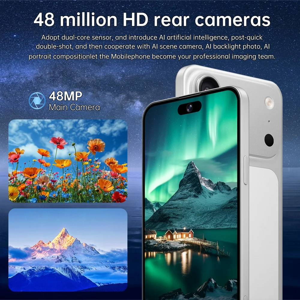 K-Touch iFone 18 Pro Maxi Mobile Phones Smartphone Face Unlocked Android 7.3 Inch 16+48MP 5G Dual Card Dual Standby 7800mAh Global Version Cell Phone For Men Women