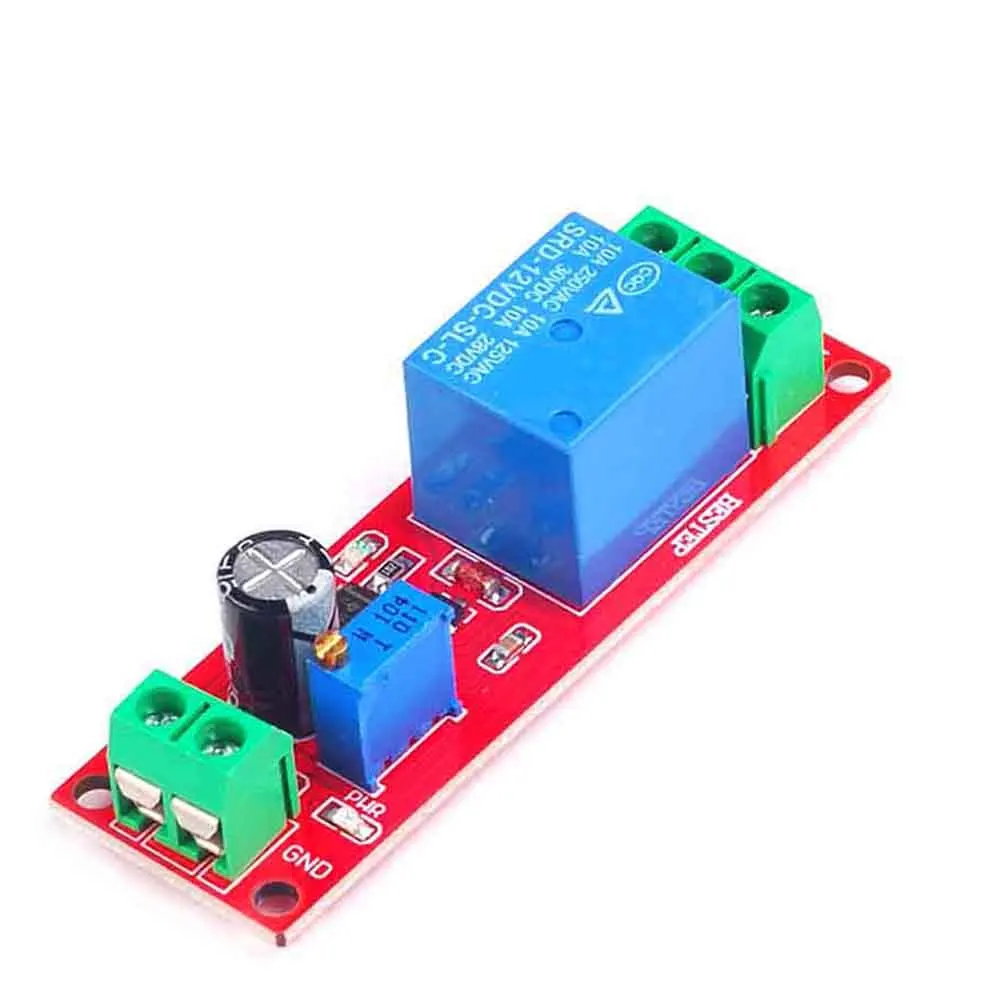 NE555 Delay Switch Board Monostable Switch Timer Delay Relay Shield Module DC 12V 0 To 10 Second Onboard Equipment