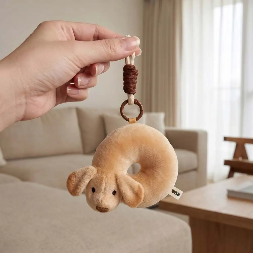 Sweet PP Cotton Dachshund Animal Cartoon Puppy Keychain 10cm Cotton Puppy Pendant Female Lady Girl