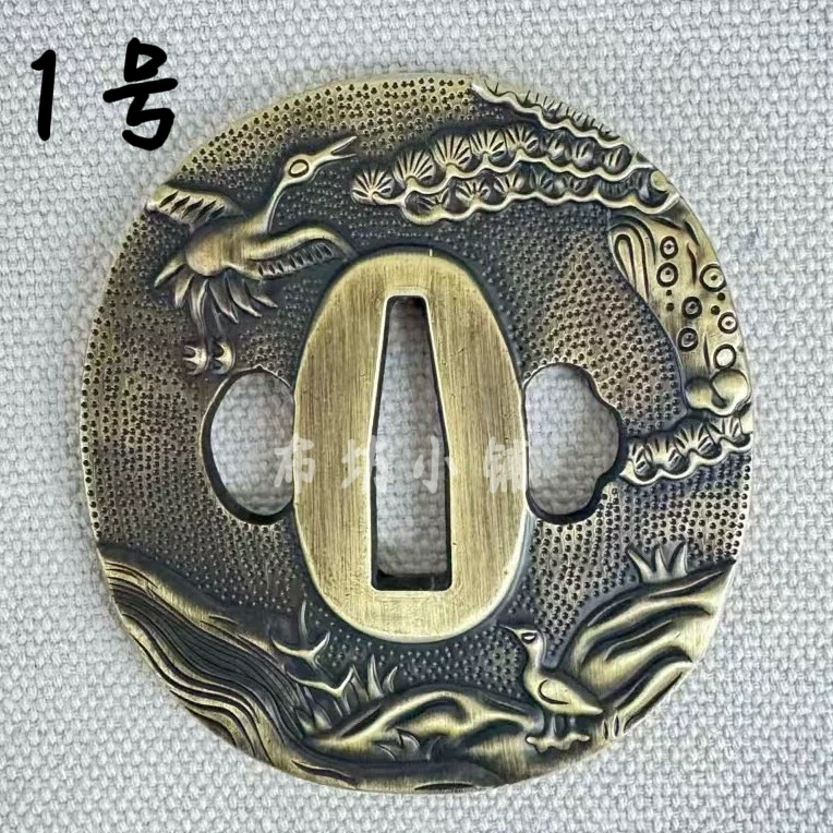 Quality Zinc Alloy Metal Katana Tsuba Handguard Disk for JP Katana Tachi Wakizashi Iaido Sword