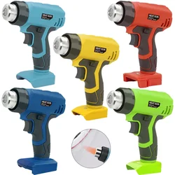 Pistola de calor eléctrica inalámbrica portátil con 4 boquillas para Makita, Dewalt, Milwaukee, Bosch, Black Decker, batería de iones de litio de 18V y 20V