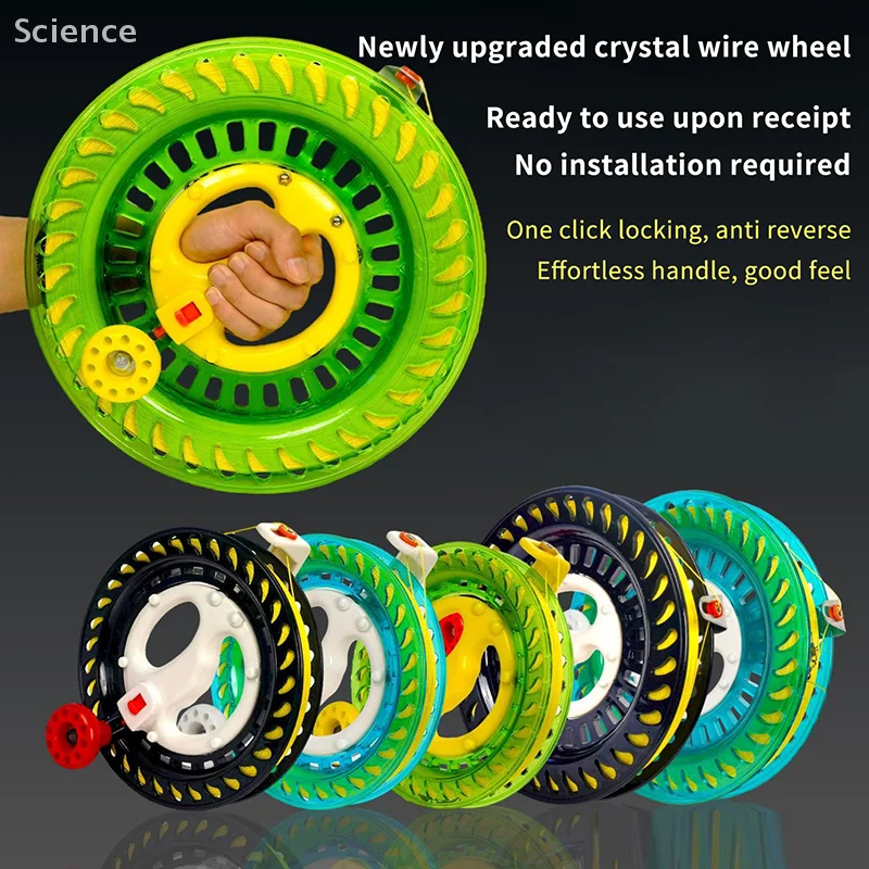 1 Piece Outdoor Round Grip For Fying Kites 100-400M Kite Reel Winder Fire Wheel String Flying Handle Tool Twisted String Line