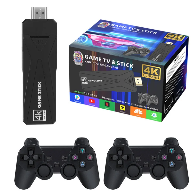 

Game Stick 4K GT65 20000 Game Android TV Home Game Console Bluetooth Handle Controller Support PSP GBA SFC Video Game Consoles