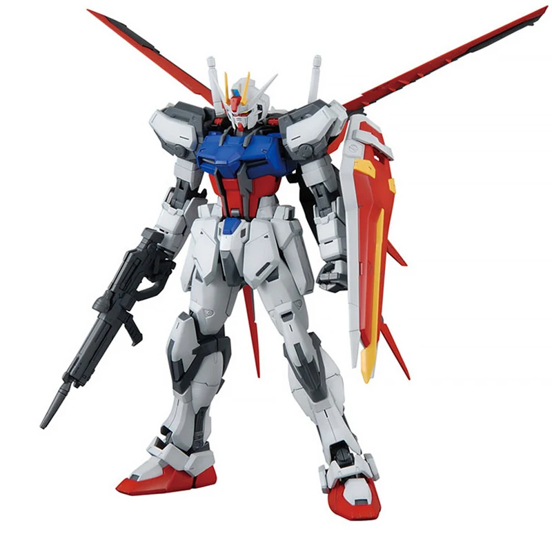 Original Bandai Gundam Anime Figure MG 168 1/100 RM HD Aile Strike Gundam Effects Anime Action Figures Model Modification Toys