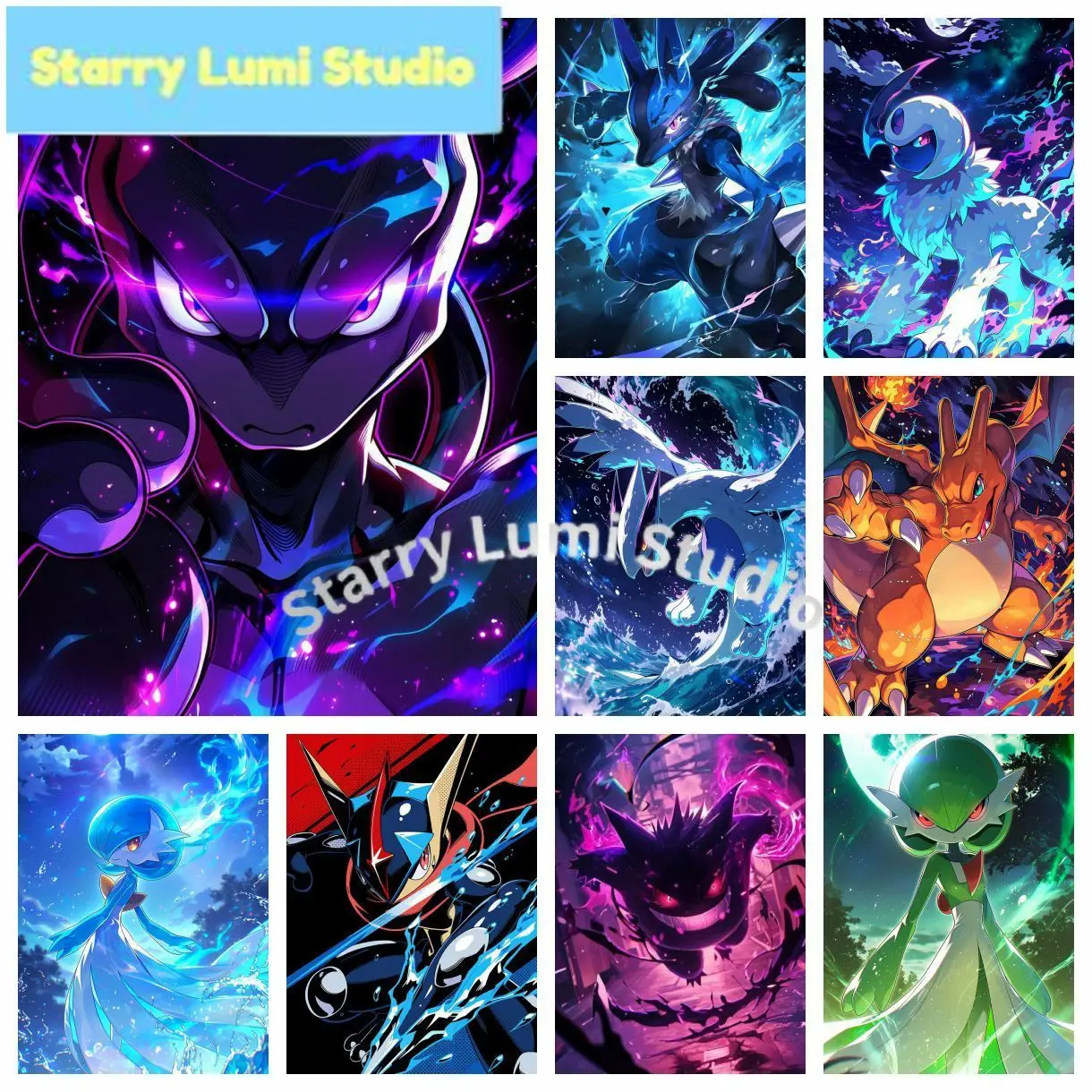 Kit de Pintura de Diamantes 5D Pokémon Ultra Charizard, Bordado de Diamantes DIY, Arte Hecho a Mano, Regalo para Niños, Manualidades, Decoración del Hogar