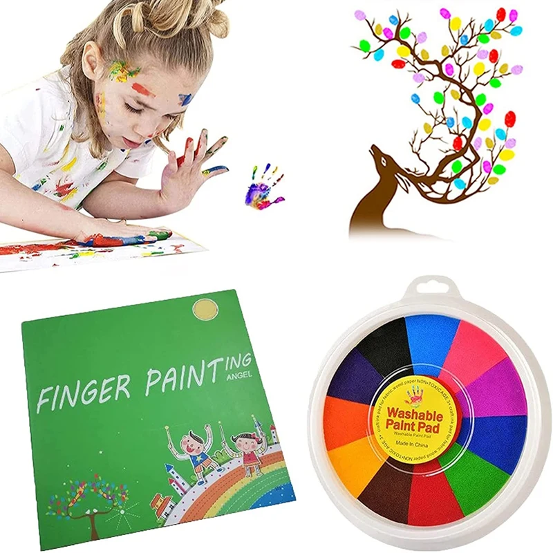 Kit de peinture au doigt pour enfants, peinture au doigt pour tout-petits, peintures lavables pour enfants, fournitures de dessin