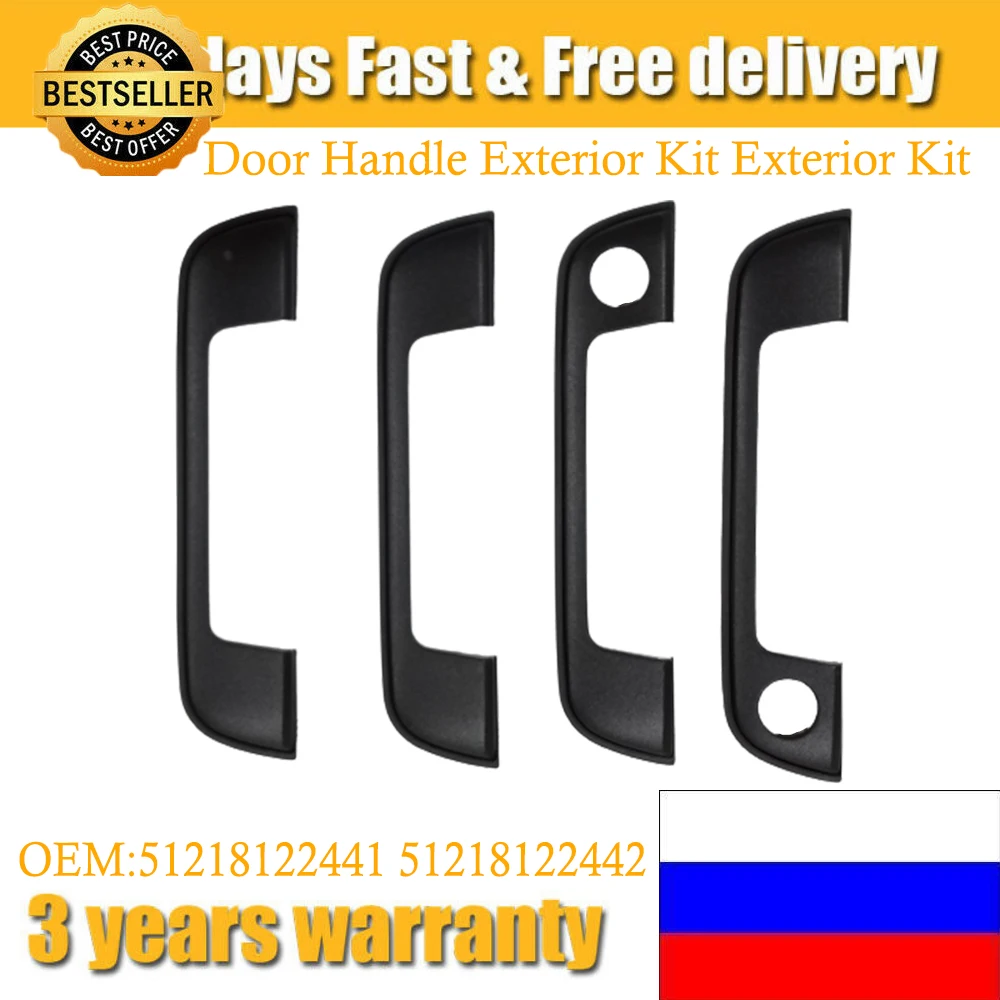 

New For BMW E36 E34 E32 3 5 7 Series 51218122441 51218122442 4Pcs Door Handle Exterior Kit Exterior Kit