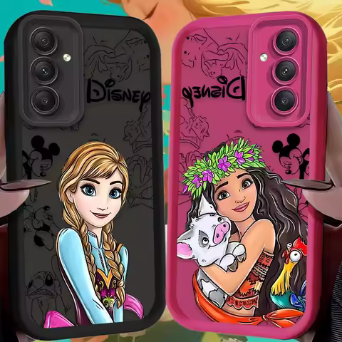 Phone Case for Samsung Galaxy A25 A15 A55 A35 A05 A05S A24 A13 A23 A12 A22 A32 A52 A52S A72 A11 Disney Princess Silicone Cover