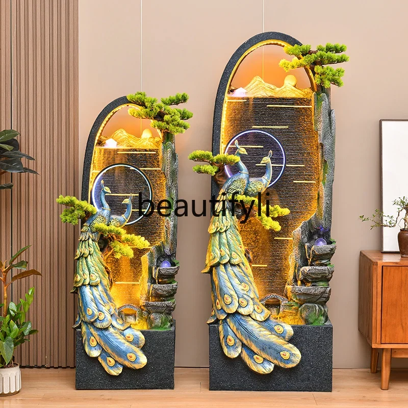 

A48 Rockery flowing water fountain landscaping water wheel interior, decoration living room floor ornament housewarming gifts
