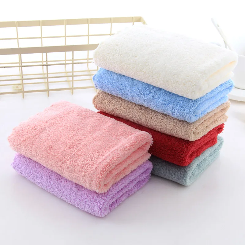 Coral velvet handkerchief soft and absorbent lace kitchen cleaning cloth wipe handkerchief Soft and Thick Towel 30x30cm