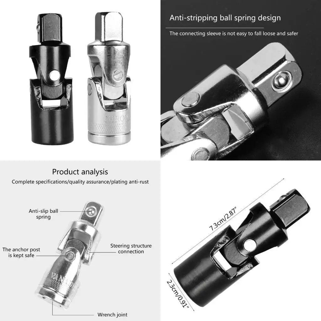 

652F Impact Universal Joint Sockets Swivels Set Drive Joint Set Connectors Adapters
