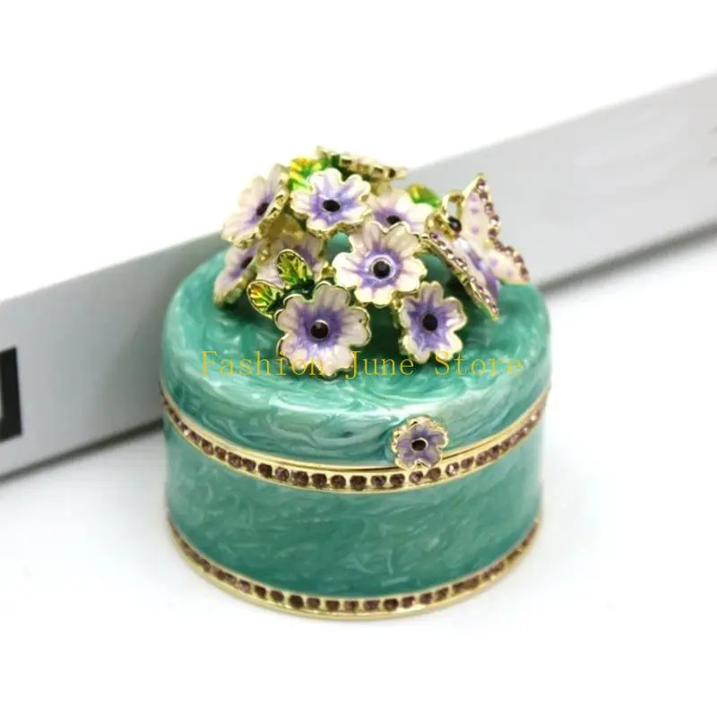 

N5KA Fashionable Jewelry Container for Rings Butterfly and Flower Jewellery