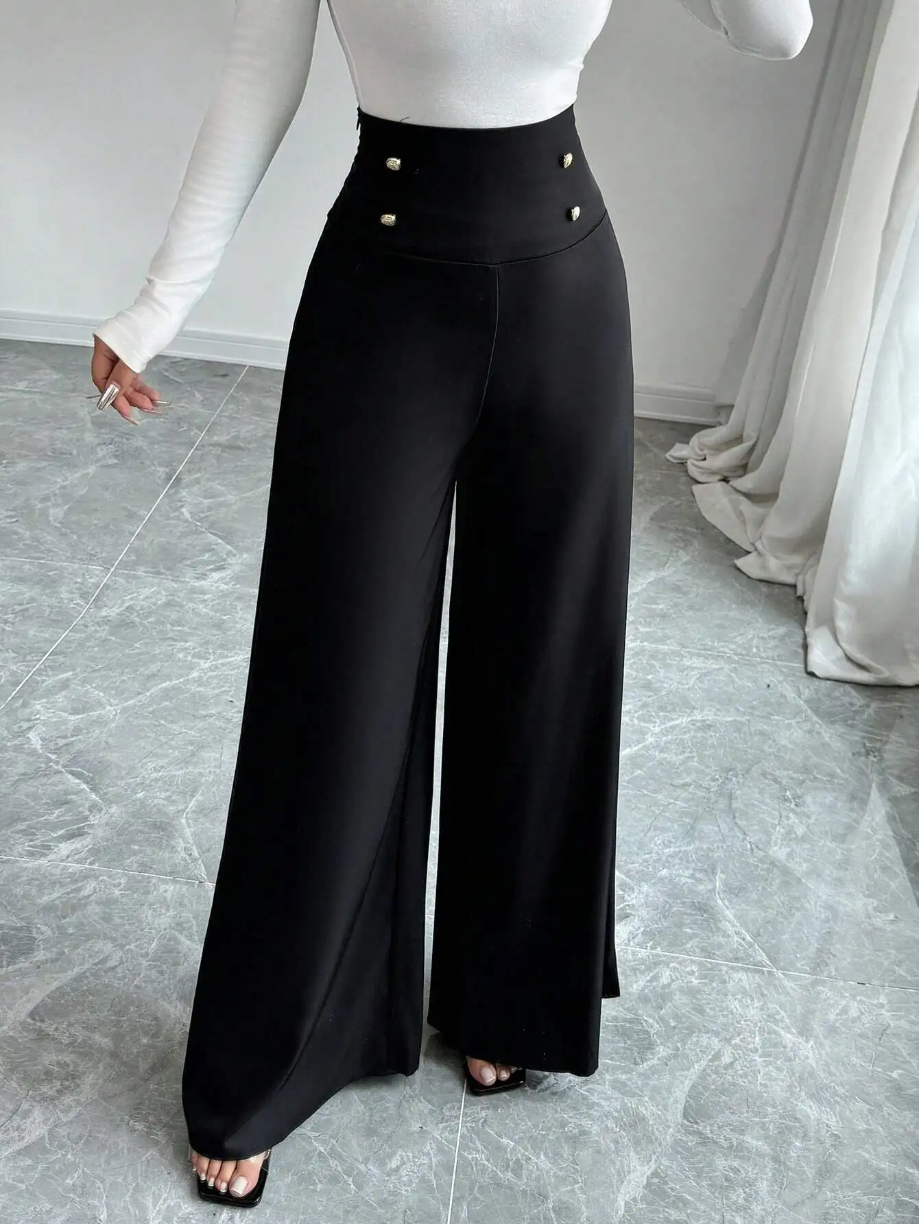 Pants Straight Office Trendy Comfortable Breathable - Image 2