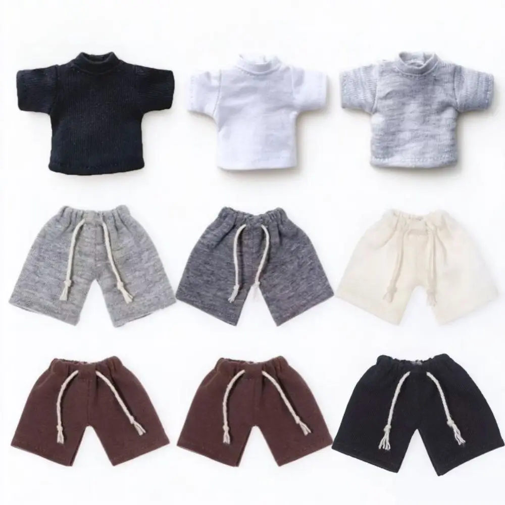 Casual Wear Clothes Shorts Solid Color Elastic Waist Dress Up Accessories Mini Drawstring Knit Sweatpants