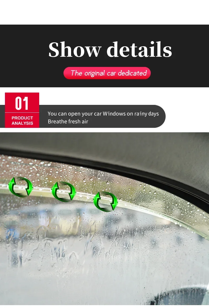 ForToyota RAV4 RAV 4 XA30 2006-2016 Standard Axis  Japan Version  Window Visor Rain OR Shine Side Window Deflector Visor Shades