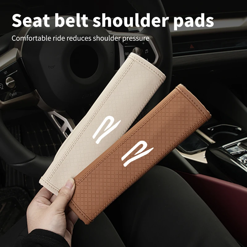 2Pcs Car Safety Seat Belt Protection Cover Shoulder Pad For VW Polo GTI Golf Passat Scirocco Tiguan Jetta T-ROC Touareg Touran C